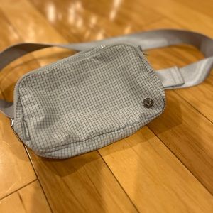 lululemon athletica Gray Grid Crossbody Bag